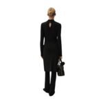 MAGDA BUTRYM FLARED KNITWEAR PANTS IN BLACK