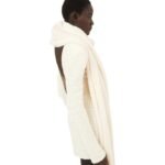 MAGDA BUTRYM RIBBED SCARF IN CREAM