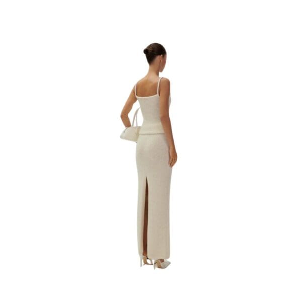 MAGDA BUTRYM MOHAIR BLEND KNIT TANK TOP IN CREAM