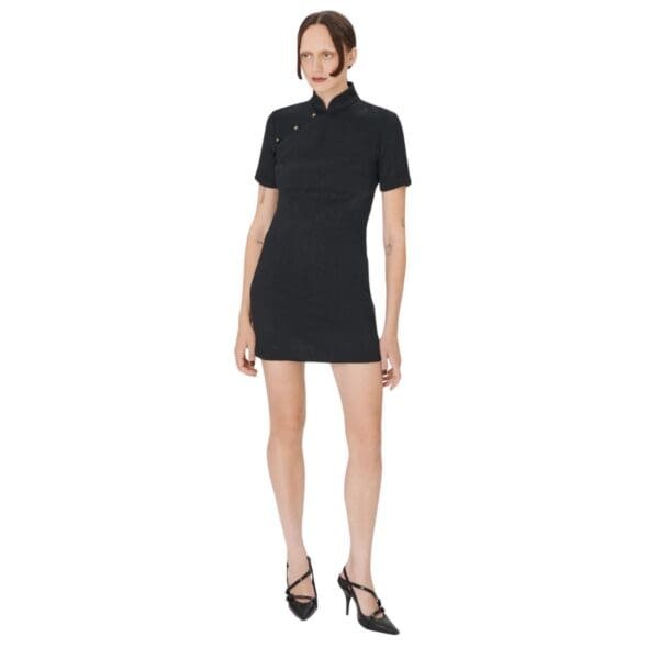 MARINE SERRE JACQUARD VISCOSE MINI DRESS