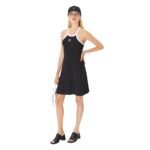 MARINE SERRE ORGANIC COTTON RIB FLARED DRESS