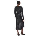 MARINE SERRE REGENERATED JERSEY DRAPED DRESS