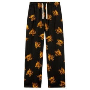 PALM ANGELS BURNING MONOGRAM LOOSE PANTS