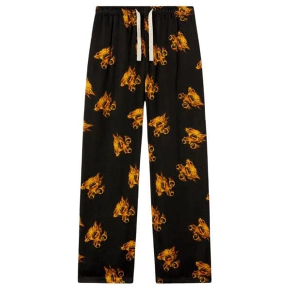 PALM ANGELS BURNING MONOGRAM LOOSE PANTS