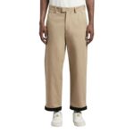 PALM ANGELS COTTON STRAIGHT LEG PANTS
