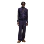 PALM ANGELS LOGO COTTON TRAVEL BLACK PANTS