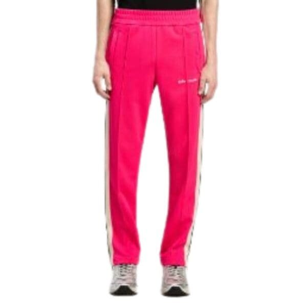PALM ANGELS LOGO TRACK PANTS FLUO