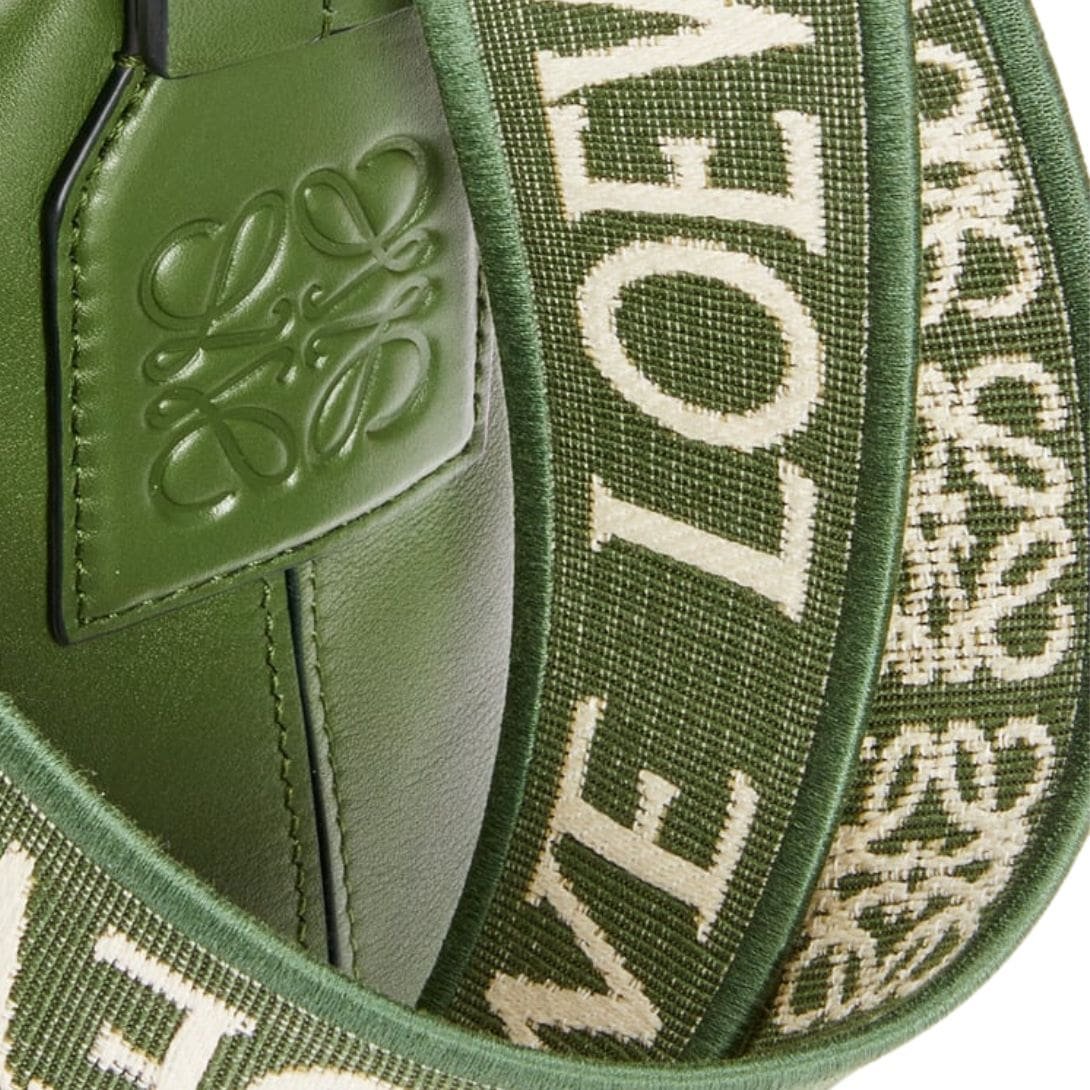 LOEWE SMALL CUBI CROSSBODY BAG IN SUPPLE SMOOTH CALFSKIN AND JACQUARD