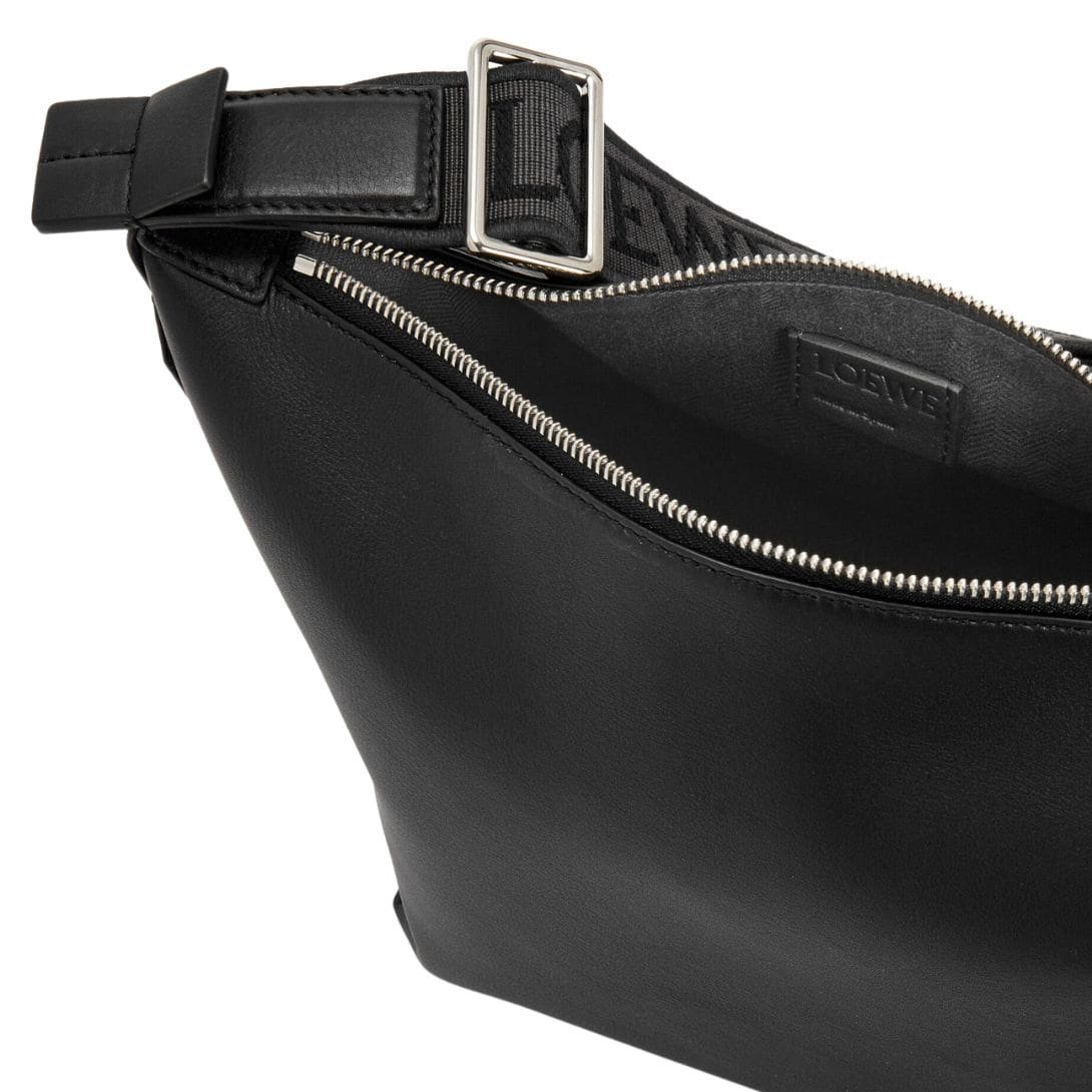 LOEWE SMALL CUBI CROSSBODY BAG IN SUPPLE SMOOTH CALFSKIN AND JACQUARD