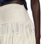LOEWE RUFFLED SKIRT IN SILK