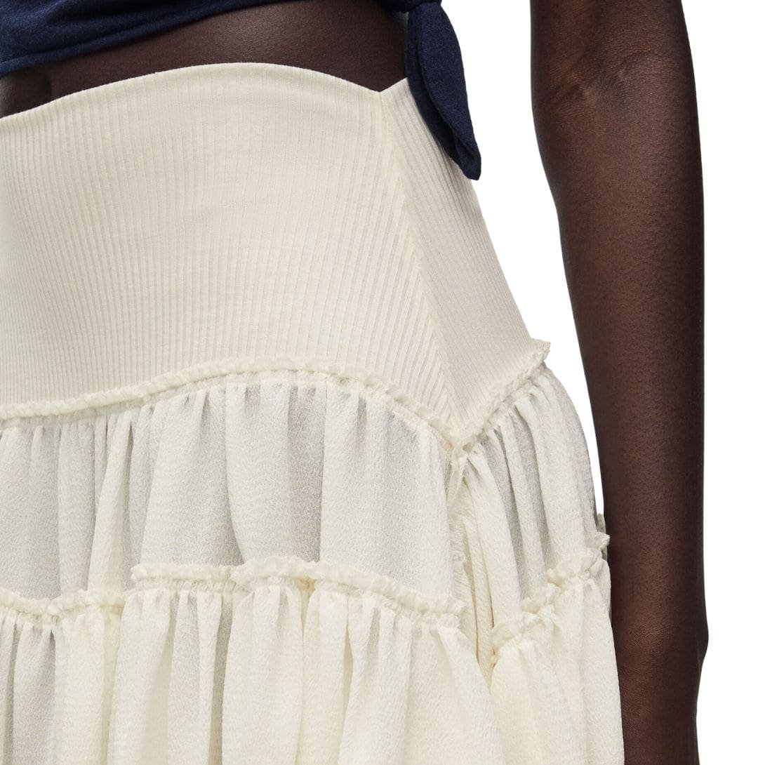 LOEWE RUFFLED SKIRT IN SILK