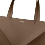 LOEWE XL PUZZLE FOLD TOTE BAG IN SHINY CALFSKIN