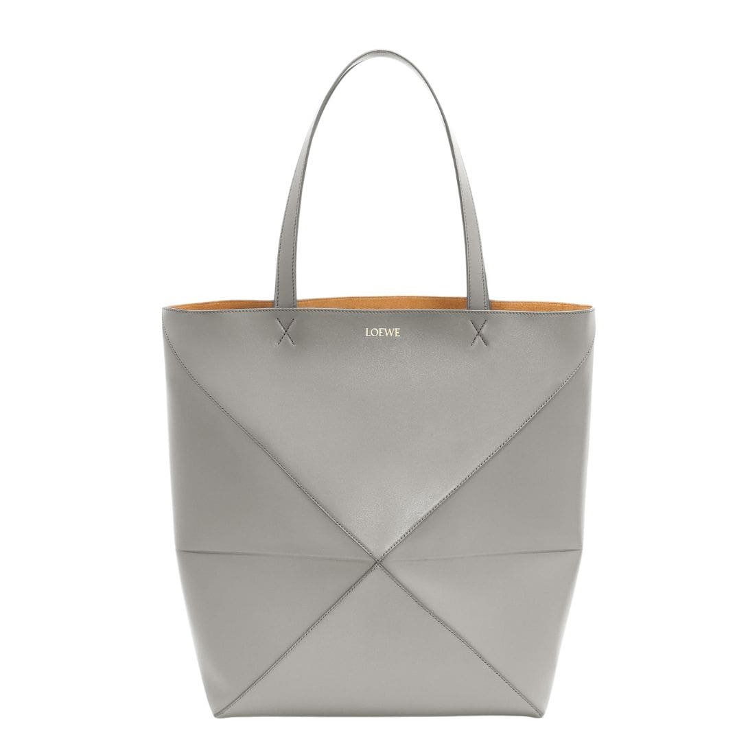 LOEWE XL PUZZLE FOLD TOTE BAG IN SHINY CALFSKIN 1 LOEWE XL PUZZLE FOLD TOTE BAG IN SHINY CALFSKIN