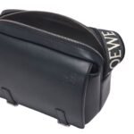LOEWE XS MILITARY MESSENGER BAG IN SUPPLE SMOOTH CALFSKIN AND JACQUARD