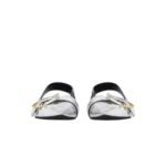 GIVENCHY VOYO FLAT SLINGBACKS IN LAMINATED LEATHER