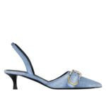 GIVENCHY VOYO SLINGBACKS IN WASHED DENIM