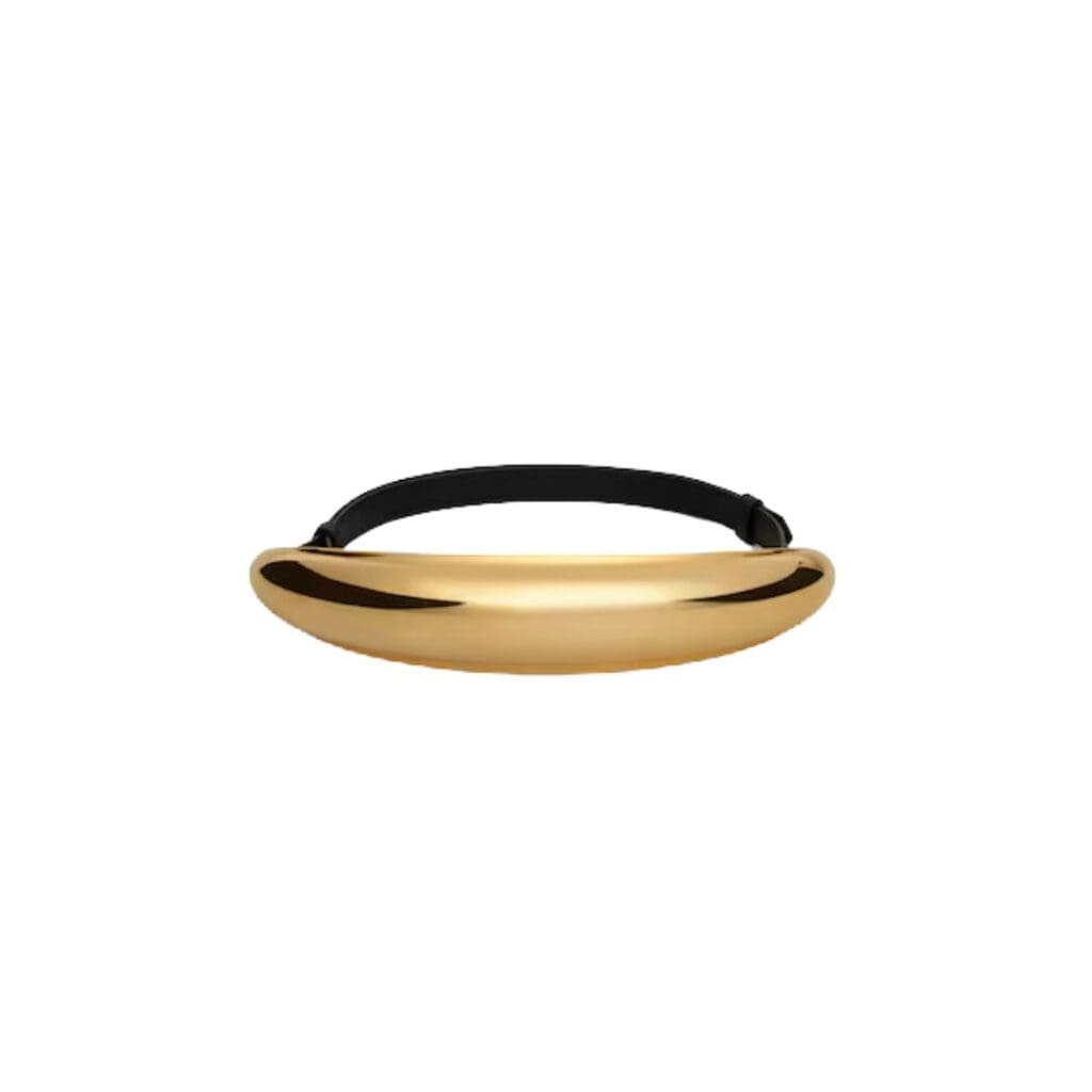 ALAIA BUMPER JEWEL BELT IN BRASS AND LEATHER