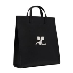 COURREGES HERITAGE LEATHER TOTE BAG
