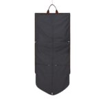 BRUNELLO CUCINELLI WATER RESISTANT FABRIC AND GRAINED CALFSKIN GARMENT BAG