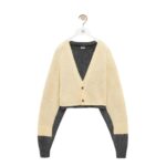 LOEWE CROPPED WOOL CARDIGAN