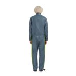 MARNI TEAL NAPPA BOMBER WITH CONTRAST STRIPES