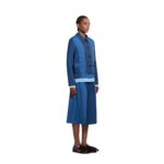 MARNI BLUE DÉGRADÉ PINSTRIPE WOOL JACKET