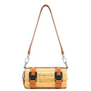 FENG CHEN WANG BROWN STRAP SMALL BAMBOO BAG