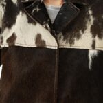 SAKS POTTS GIO COAT — BROWN WHITE COW