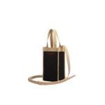 MARNI BLACK AND BEIGE JACQUARD MINI SHOULDER BAG