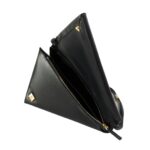MARNI BLACK LEATHER PRISMA TRIANGLE BAG