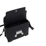 MARNI BLACK LEATHER TRUNKAROO MEDIUM SHOULDER BAG