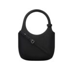 COURREGES HOLY GRAINED LEATHER BAG