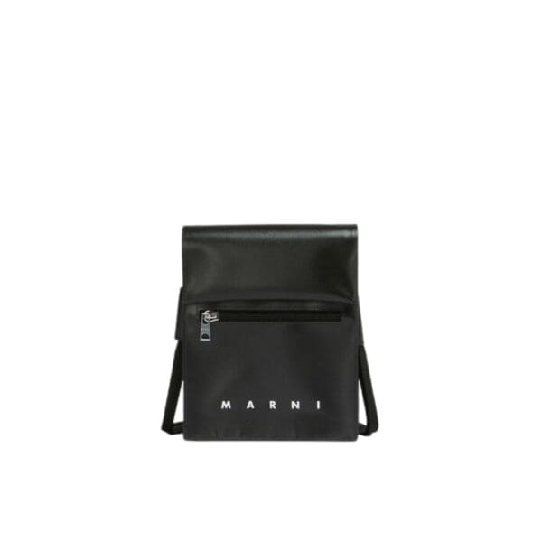 MARNI BLACK POUCH WITH SHOELACE STRAP
