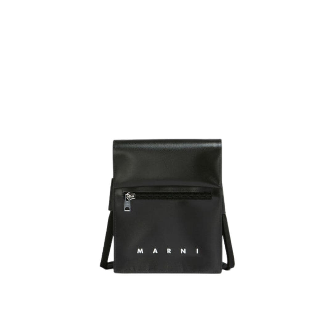 MARNI BLACK POUCH WITH SHOELACE STRAP
