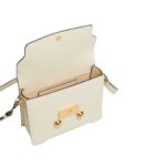 MARNI CREAM LEATHER TRUNKAROO MEDIUM SHOULDER BAG