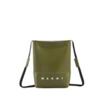 MARNI GREEN CROSSBODY BAG WITH SHOELACE STRAP