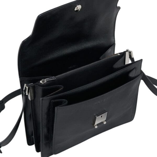 MARNI TRUNK SOFT LARGE BAG IN BLACK LEATHER