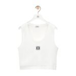 LOEWE ANAGRAM CROP TANK TOP IN COTTON