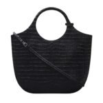 COURREGES LARGE HOLY CROCO STAMPED BAG