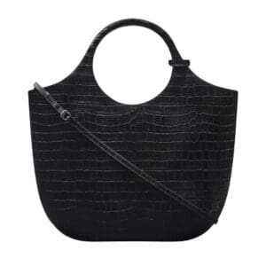 COURREGES LARGE HOLY CROCO STAMPED BAG