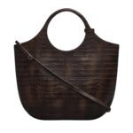 COURREGES LARGE HOLY CROCO STAMPED BAG