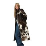 SAKS POTTS GIO COAT — BROWN WHITE COW