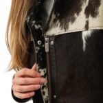 SAKS POTTS GIO COAT — BROWN WHITE COW