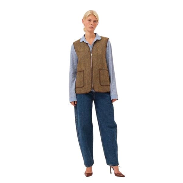 SAKS POTTS MAIS VEST CHECK