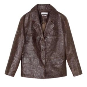 SAKS POTTS SARAH JACKET BROWN CROCO