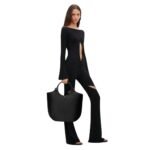 COURREGES LARGE HOLY LEATHER BAG