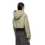 LOEWE CROPPED JACKET WITH HOOD IN COTTON BLEND