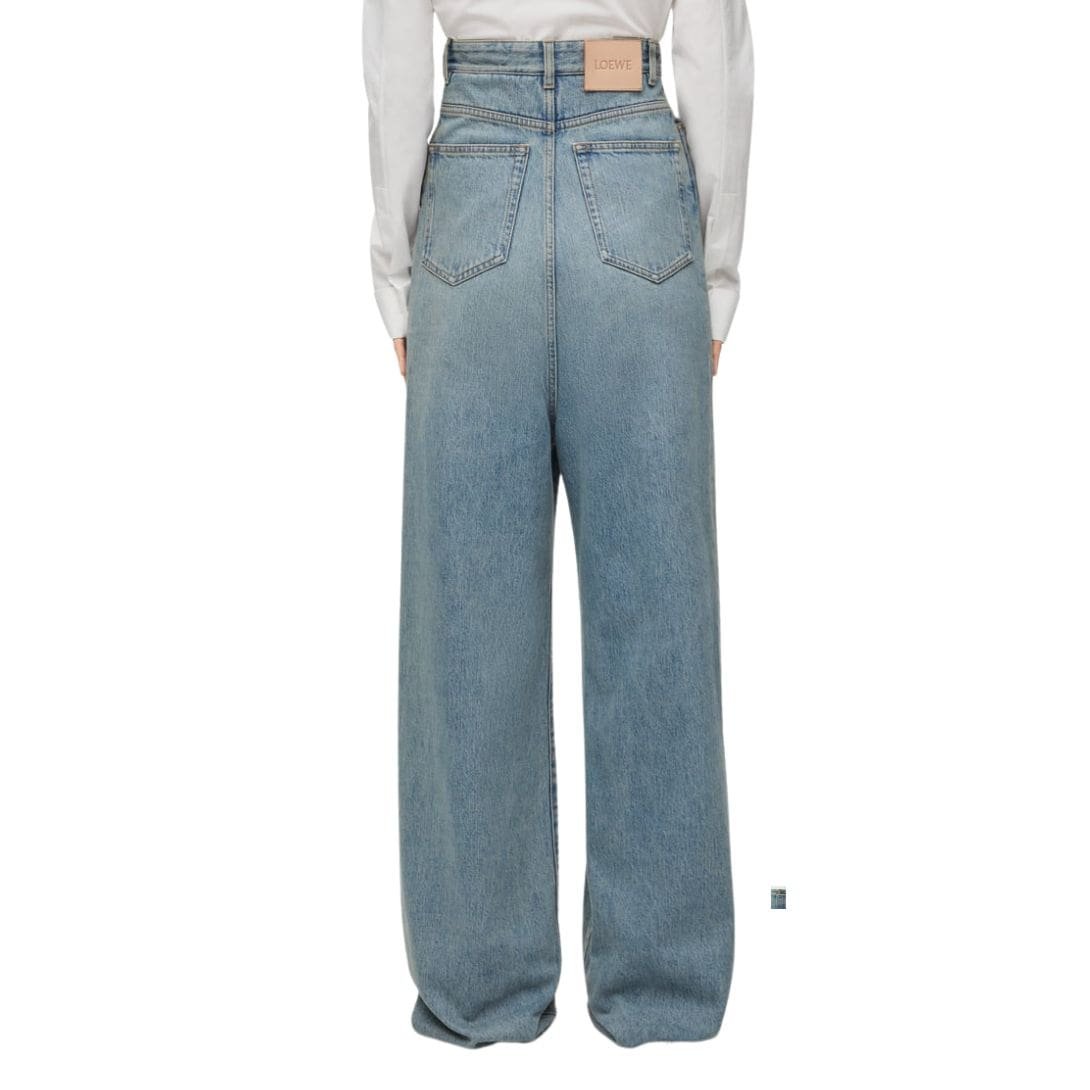 LOEWE BUSTIER HIGH WAISTED JEANS IN DENIM