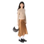 MARINE SERRE MOON JACQUARD KNIT FITTED SWEATER