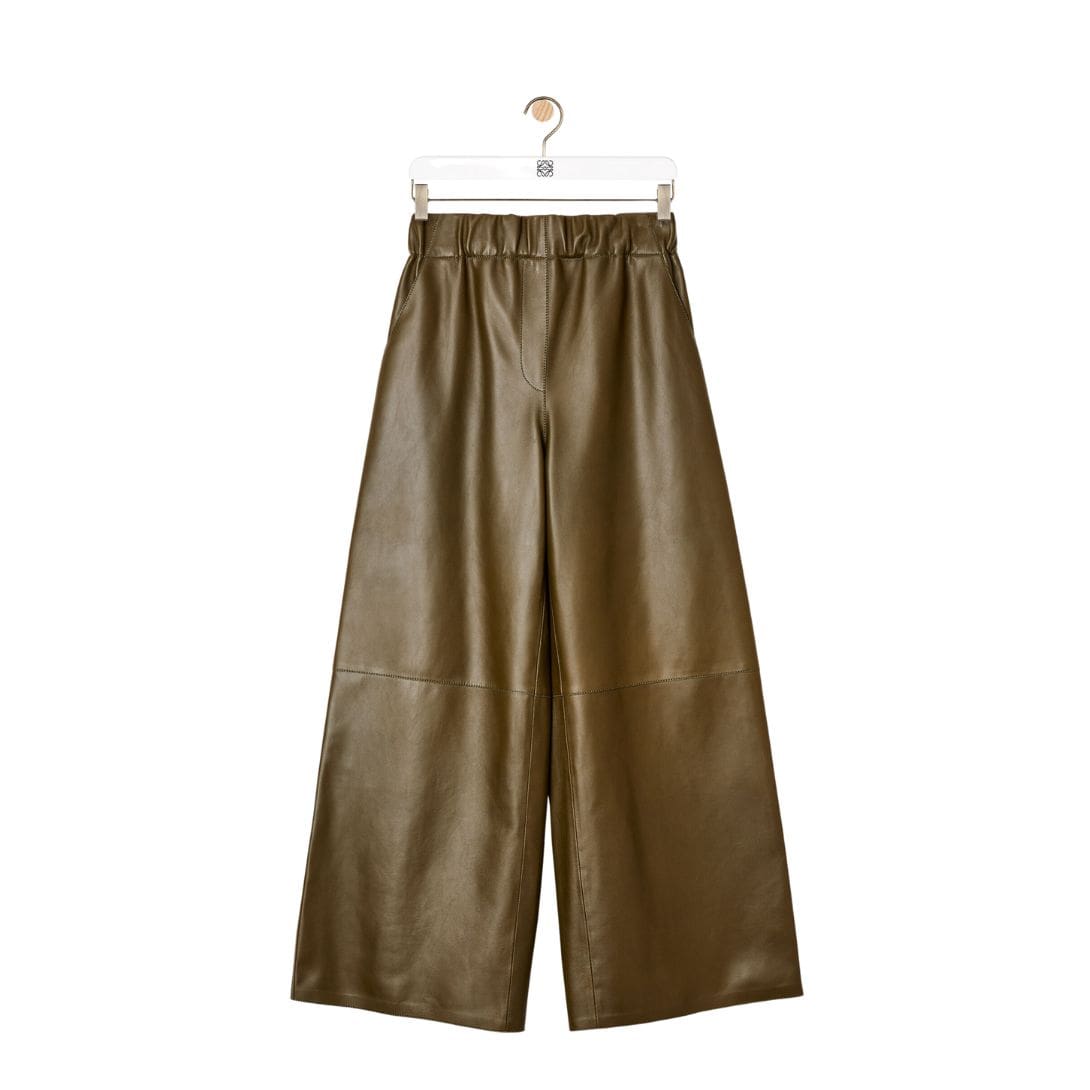 LOEWE CROPPED TROUSERS IN NAPPA LAMBSKIN